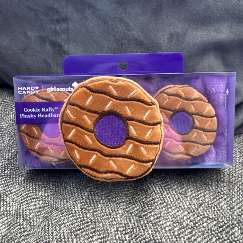 Hard Candy Cookie Rally Plushy Headband - Brown and Purple